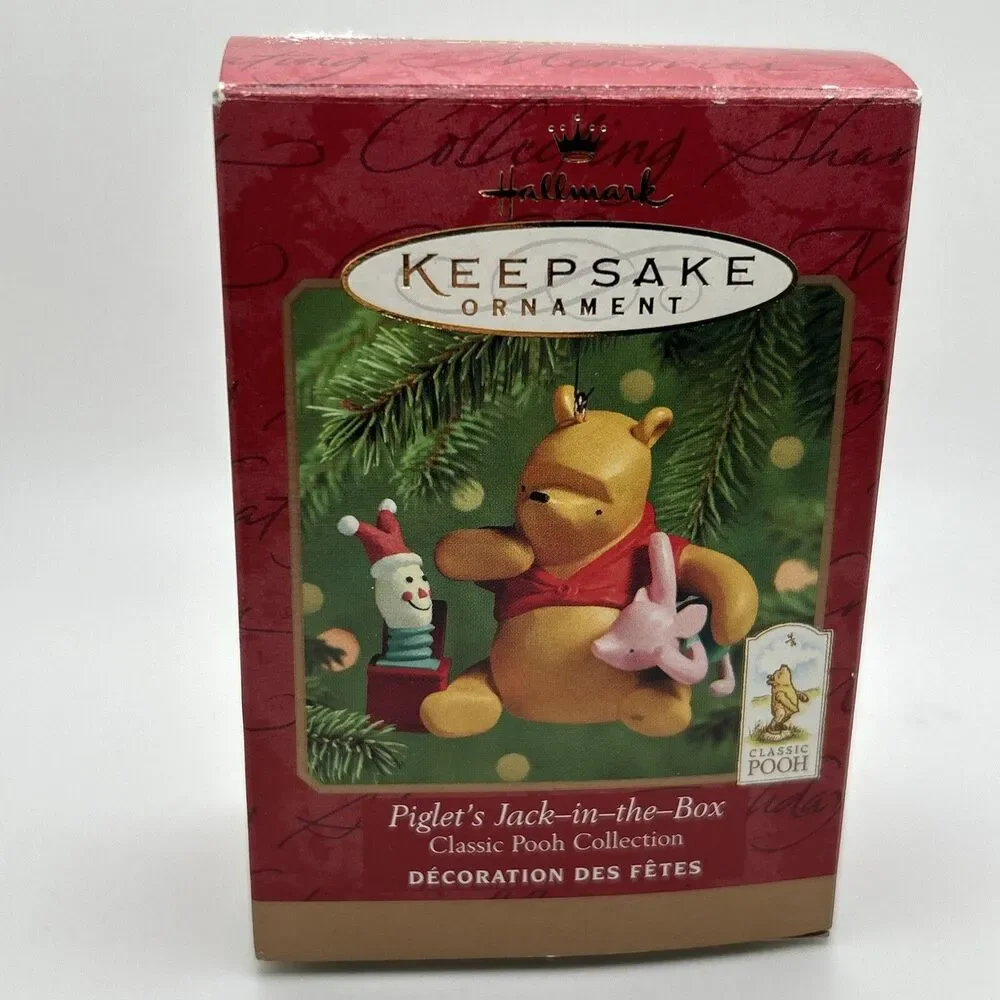 Hallmark Keepsake Piglets Jack-in-the-Box Ornament 2000 Classic Pooh Collection